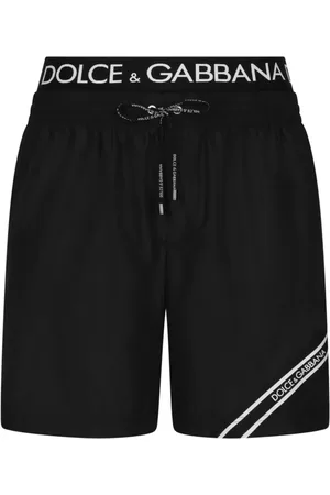 Dolce & Gabbana Badeshorts med logobånd i taljen
