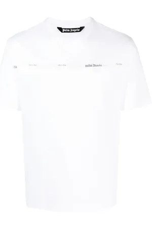 Palm Angels T-shirt med logostribe og rund hals