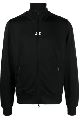 Courrèges Sweatshirt med logomærke og lynlås