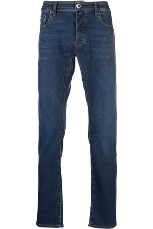 MOORER Jeans med lige ben og mellemhøj talje