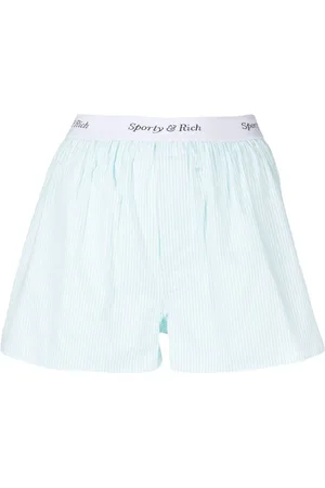 Sporty & Rich Stribede boksershorts med logobånd