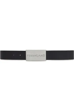 Salvatore Ferragamo Logopræget bælte i læder