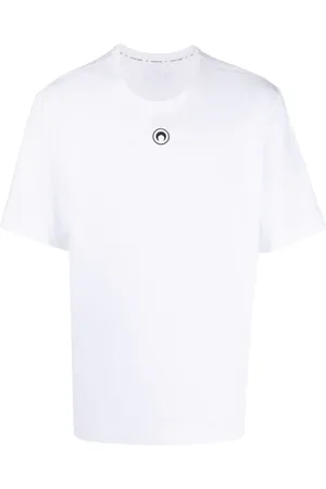Marine Serre T-shirt med halvmånetryk