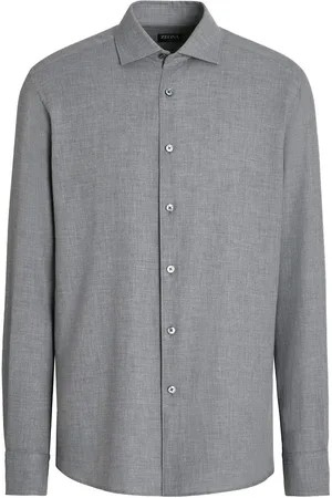 Ermenegildo Zegna Cashco-skjorte med lange ærmer
