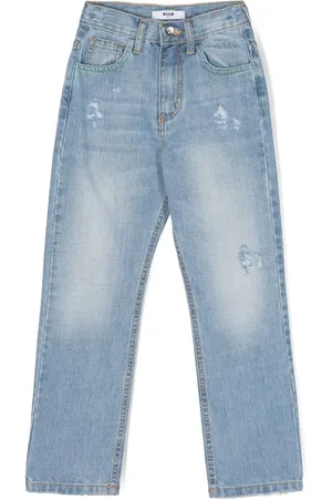 Msgm Jeans med lige pasform og slitageeffekt