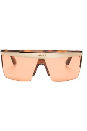 VERSACE Oversize solbriller med skjold-stel