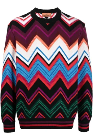 Missoni Trøje med rund hals og zigzag-mønster