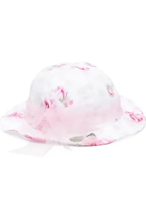 MONNALISA Hat med blomstertryk og tylkant