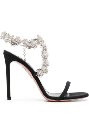 Aquazzura Comet 105mm sandaler med krystaludsmykning