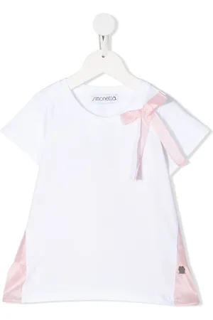 Simonetta Kortærmet T-shirt med sløjfedetalje