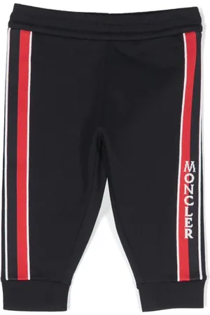 Moncler Joggingbukser med logotryk og striber langs siden