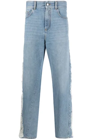 GCDS Højtaljede jeans med lige ben og slitageeffekt
