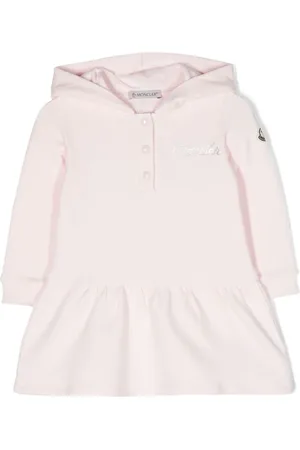 Moncler Kjole i jersey med broderet logo og hætte