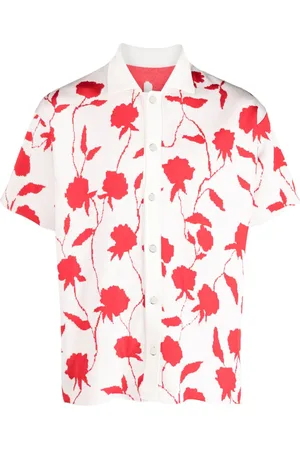 Jacquemus La Chemise Maille skjorte i rose-jacquard