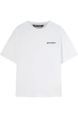 Palm Angels T-shirt med broderet logo og rund hals