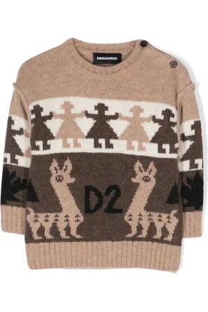 Dsquared2 Intarsiastrikket trøje
