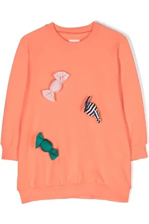 Wauw Capow by Bangbang Carla Candy Coral kjole med applikeret detalje