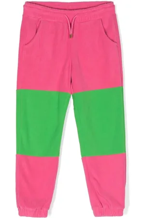 Mini Rodini Joggingbukser i fleece med colourblocking