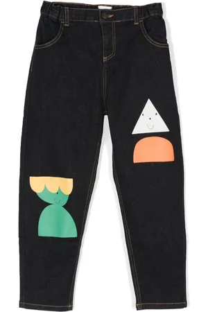 Bobo Choses B.C. jeans med tegneserie-tryk