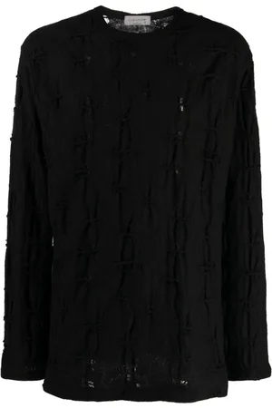 YOHJI YAMAMOTO Trøje med perforeret detalje