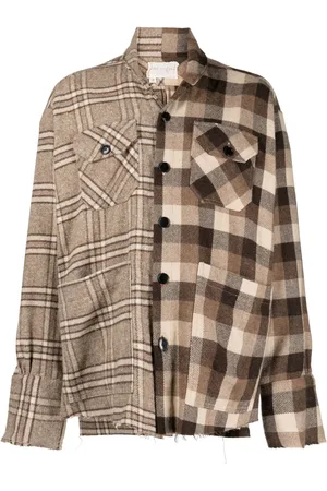 GREG LAUREN Langærmet skjorte med blandet tryk