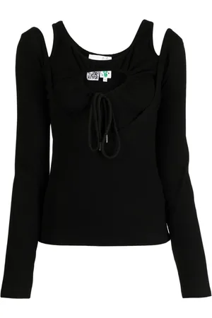 Natasha Zinko Langærmet T-shirt med udskæringsdetalje