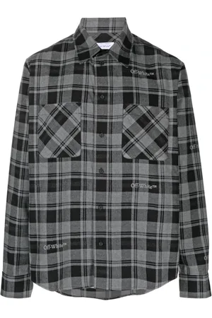 OFF-WHITE Ternet skjorte med broderet logo