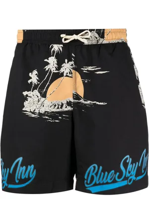 BLUE SKY INN Badeshorts med palmetryk