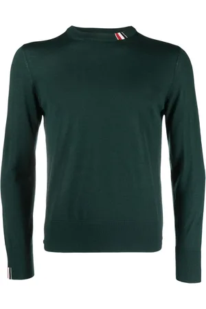Thom Browne Strikket jersey-pullover med rund hals