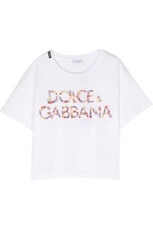 Dolce & Gabbana T-shirt med blomster-logotryk