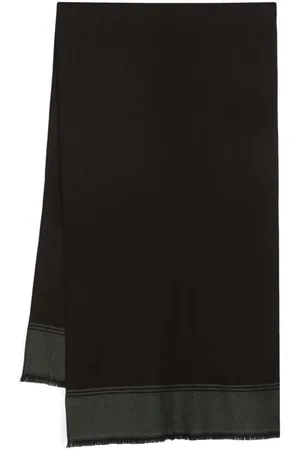 corneliani Tofarvet tørklæde i jacquard med logo