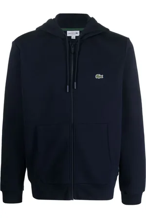 Lacoste Hættetrøje med broderet logo og lynlås