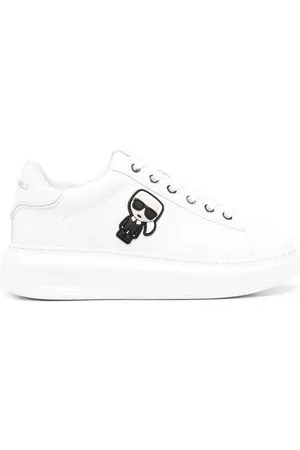 Karl Lagerfeld High-top sneakers med Ikonik Karl-motiv og snøre