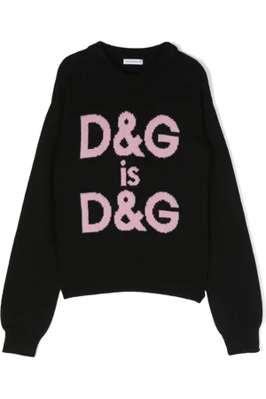 Dolce & Gabbana Intarsiastrikket trøje med logo