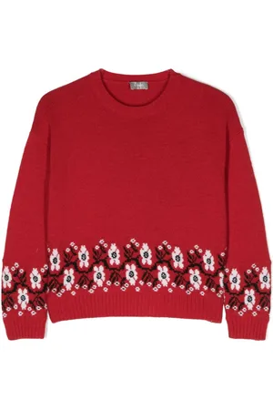 Il gufo Trøje med blomsterbroderi