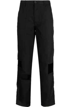 Comme des Garçons Cropped bukser med paneler og udskæringsdetalje