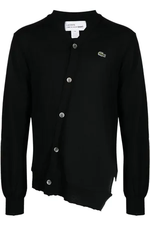 Comme des Garçons X Lacoste asymmetrisk cardigan med logomærke