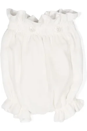 LA STUPENDERIA Bloomers i velour med flæser