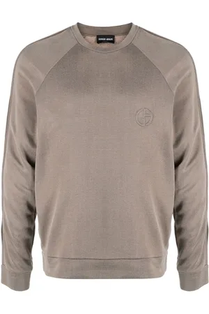 Giorgio Armani Trøje med rund hals og broderet logo