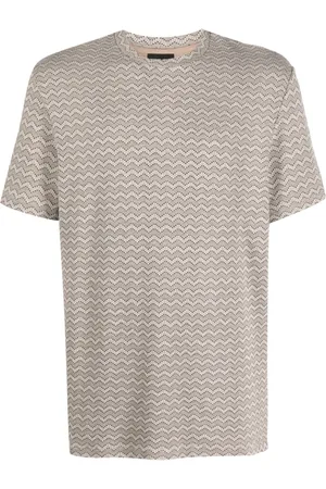 Giorgio Armani T-shirt med rund hals og grafisk tryk