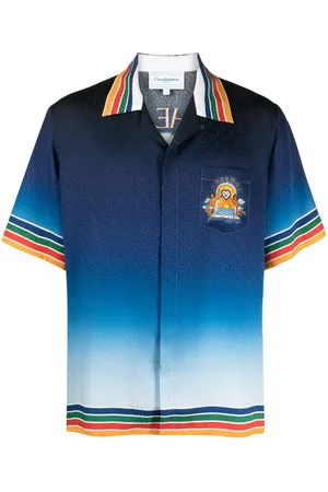 Casablanca Ombré silkeskjorte med grafisk tryk