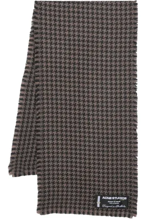 Acne Studios Uldtørklæde med houndstooth-mønster