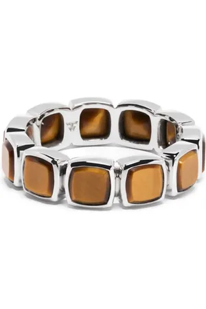 TOM WOOD Tiger eye-ring i sterlingsølv