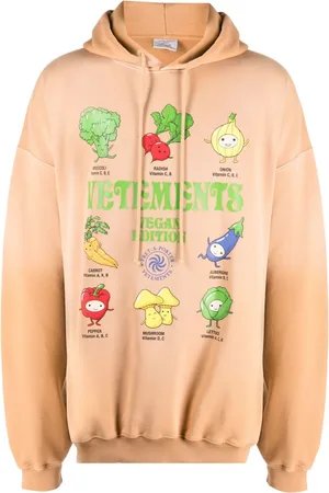 Vetements Vegan Logo hættetrøje med løbesnor