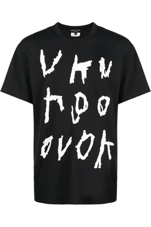 Comme des Garçons T-shirt med teksttryk og rund hals