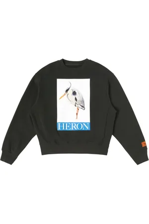 Heron Preston Sweatshirt med fugletryk og rund hals