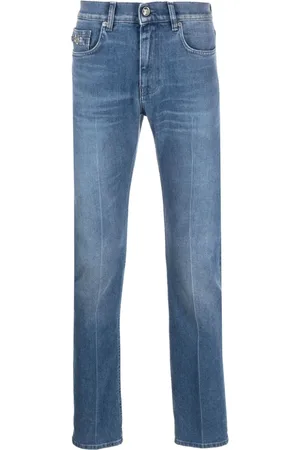 VERSACE Jeans med smal pasform og logomærke