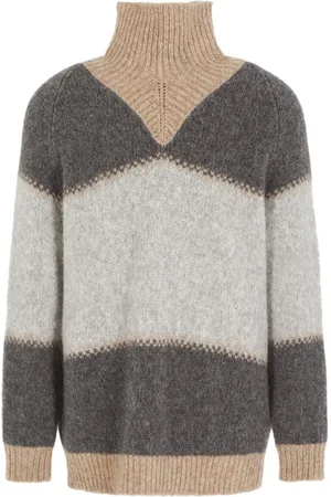 Giorgio Armani Trøje med høj hals og colourblocking