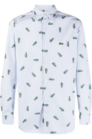 Comme des Garçons X Lacoste stribet skjorte med logo