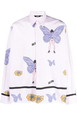 GCDS T-shirt med sommerfugletryk